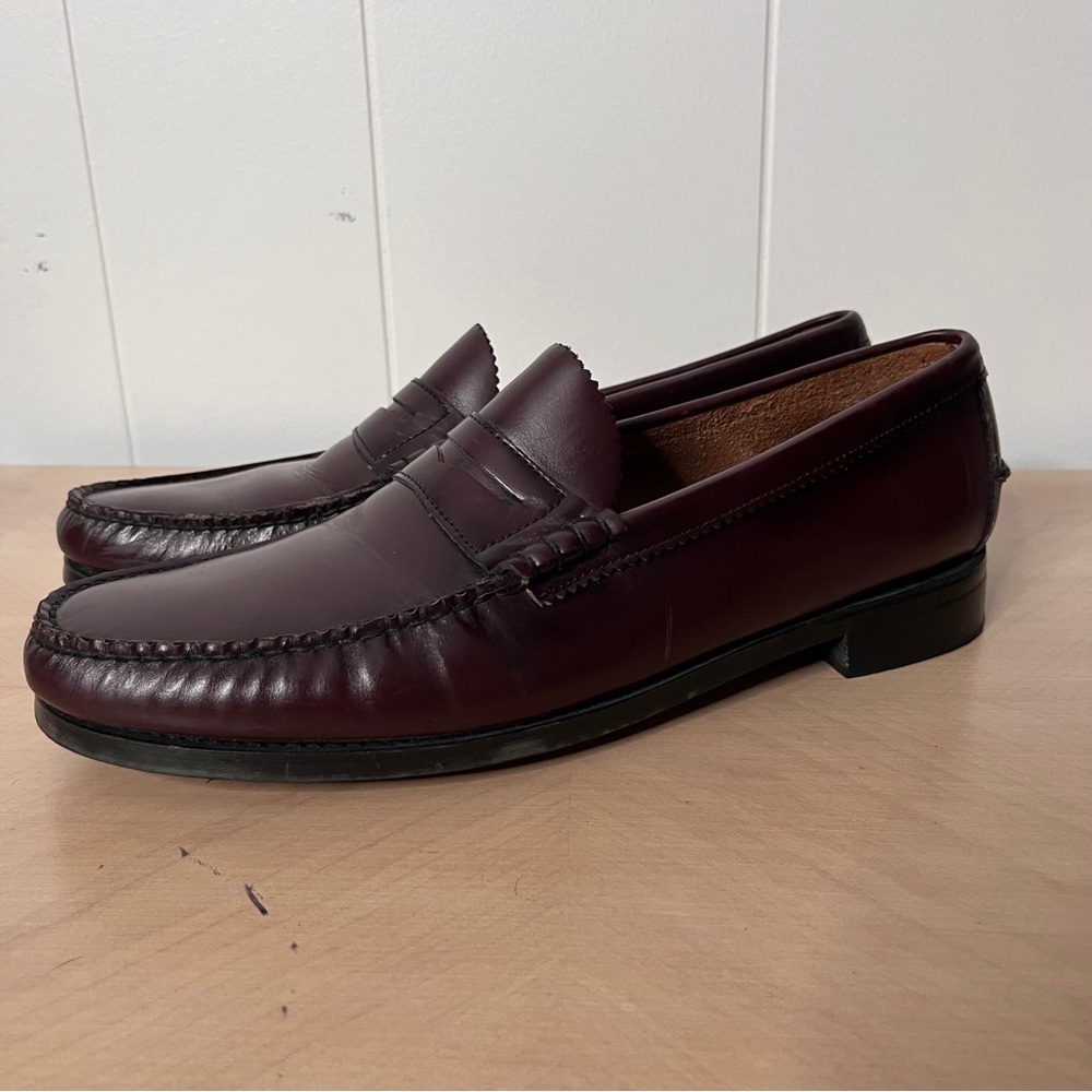 Dexter Brown Patent Leather Penny Loafers Classic Preppy Men's 12